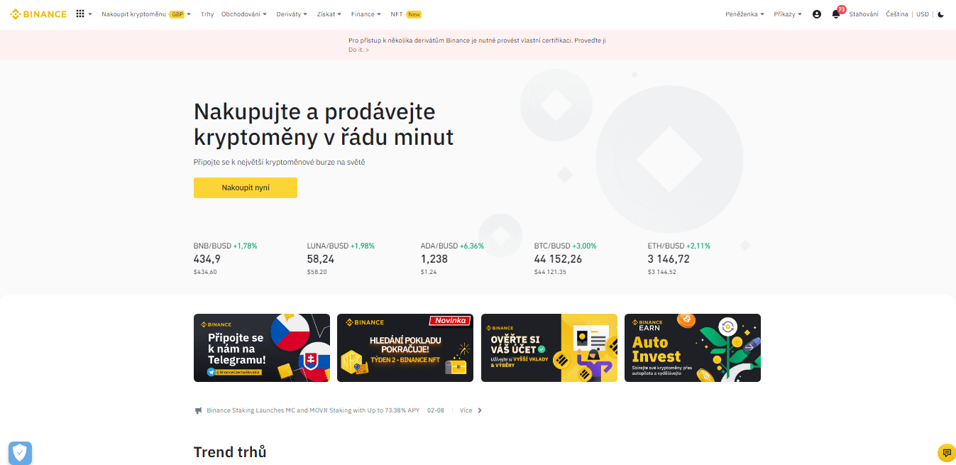 Binance recenze