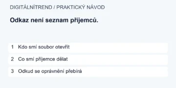 1   Kdo smí soubor otevřít; 2   Co smí příjemce dělat; 3   Odkud se oprávnění přebírá