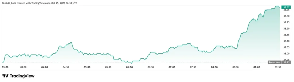 Graf volatility Bitcoinu