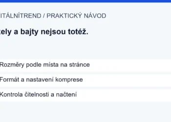 1   Rozměry podle místa na stránce; 2   Formát a nastavení komprese; 3   Kontrola čitelnosti a načtení
