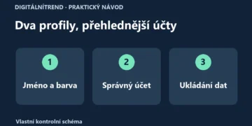 Profily Chromu: odlišné jméno a barva, správný účet a kontrola ukládání dat