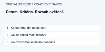 1   Ke kterému dni údaje platí; 2   Co se počítá mezi rezervy; 3   Co ověřovatel skutečně posoudil