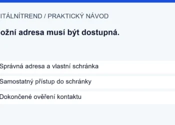 1   Správná adresa a vlastní schránka; 2   Samostatný přístup do schránky; 3   Dokončené ověření kontaktu