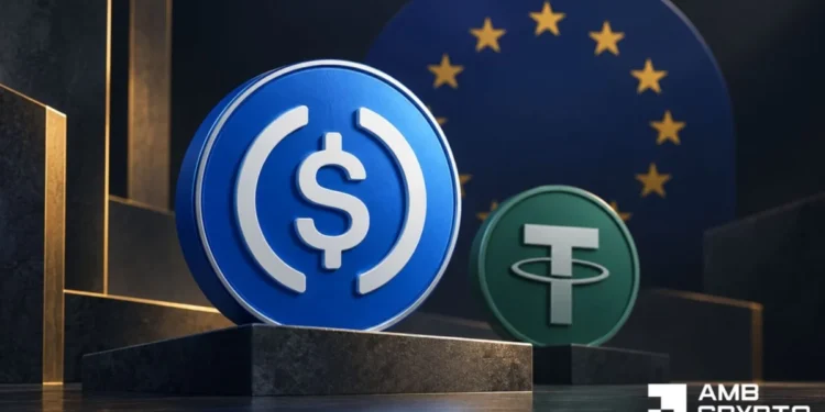 10 % až 56 %: Pozoruhodný růst USDC v obchodování stablecoinů spárovaných s eurem